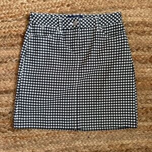 Talbots Size 2 Petite Black & White Gingham Skirt